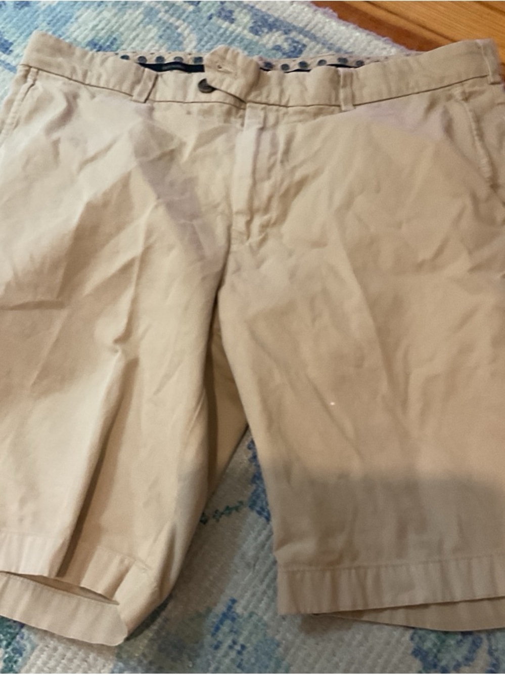 Brooks Brothers Beige Flat Front Chino Shorts